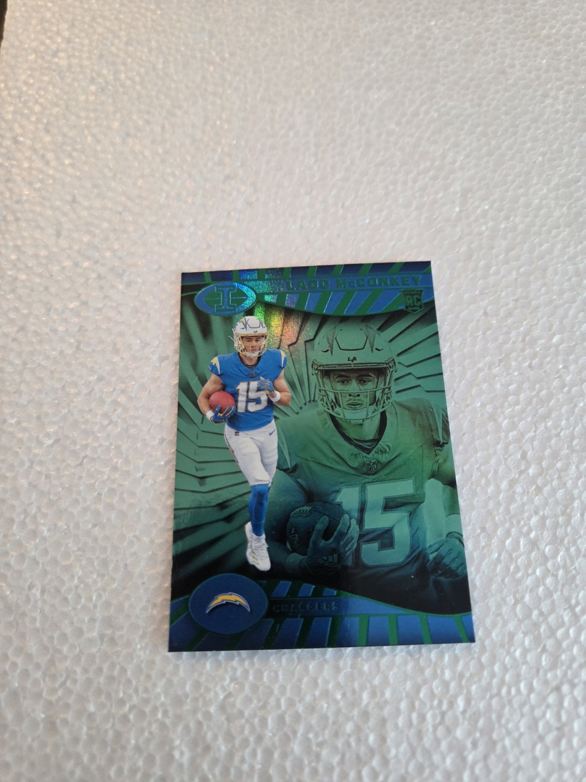 2024 Panini Illusions - Ladd McConkey #51 Trophy Collection Emerald (RC)