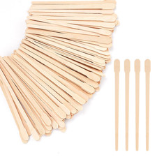 Wooden Eyebrow Waxing Sticks with Handle, Small Wood Wax Sticks, Wax Sticks for