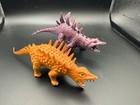 Vintage Ankylosaurus, Stegosaurus set of 2 plastic unbranded figures 70s minty! — photo 1