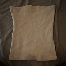 White Knit Strapless Sleeveless Pullover Women's Basic Tube Top