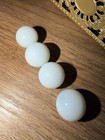 Lot of 4 Translucent White Christensen Agate Moon Marbles  22mm Vintage Shooters — photo 6
