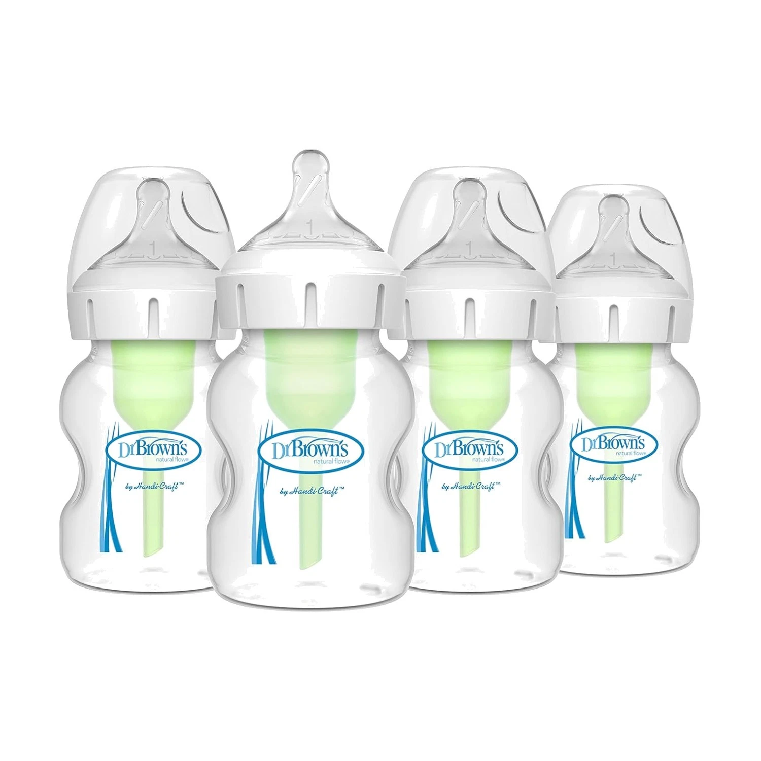 Dr. Brown's Anti-Colic Bottles, Slow Flow Nipple, 4-Pack