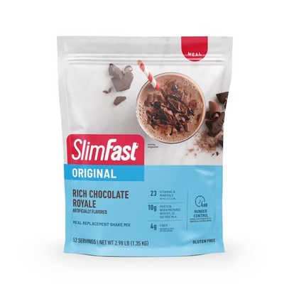 SlimFast Meal Replacement Powder, Original Rich Chocolate Royale, Weight Loss...