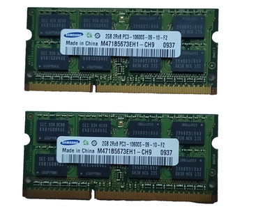 4GB Samsung - 2x 2GB 2Rx8 PC3-10600S-09-10-F2