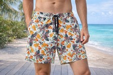 Coolibar UPF 50 UV Protection Kahuna Swimming Shorts Men's SZ Small Lined New