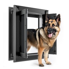     Aluminum French Large Dog Door,Strong Double Magnetic Flaps,with Aluminum ...