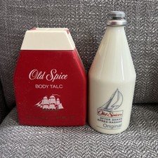 Vintage After Shave OLD SPICE by SHULTON Old Formula 4 1/4 oz Body Talc Gift Set