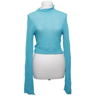 Zara, Strickpullover, Größe: M, Blau, Musterstrick, Damen #kbC