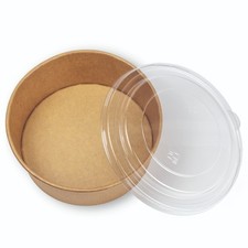DayBays Salat Box Bio Salatbox Kombi Salatschalen Kraftkarton Braun mit Deckel