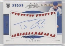 2020 Panini Absolute Rookie Baseball Material Signatures /149 TJ Zeuch Auto 1ar1