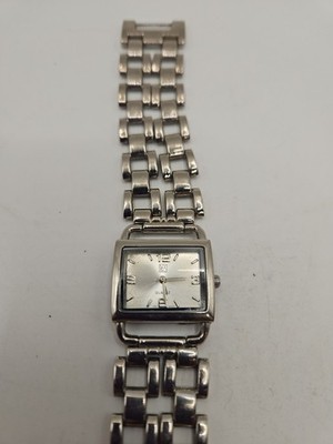NY&C Women's Watch Square Face Stainless Steel W/ Buckle Extender