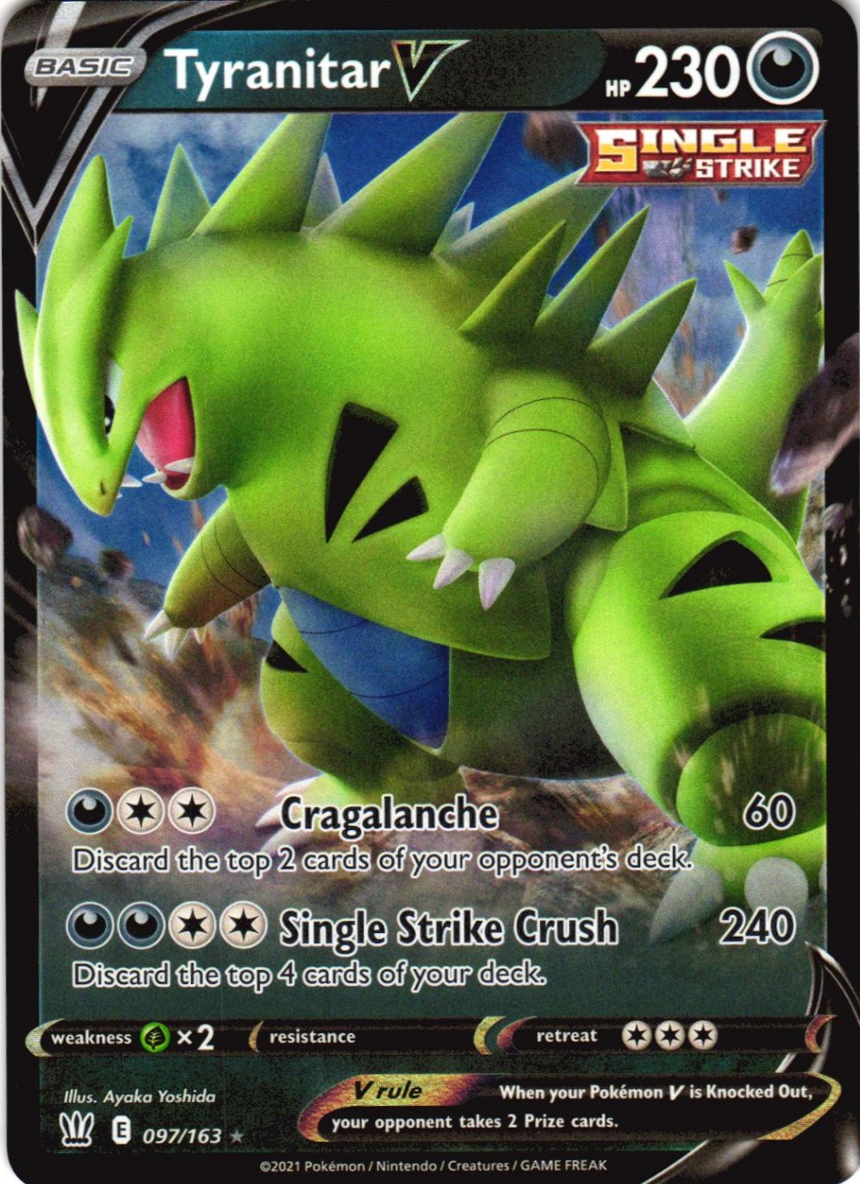 Tyranitar V Ultra Rare SWSH05: Battle Styles 097/163 NM