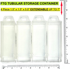 Storage Container 4 Piece Large Size Extendable Plastic Box Used as Storage C...