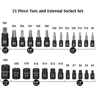 High-Quality Torx Bit & Socket Bundle