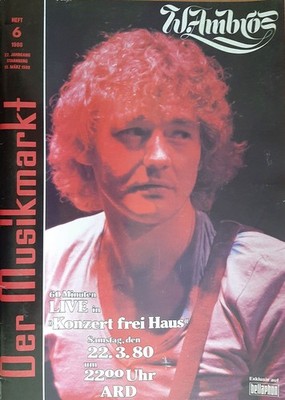 Der Musikmarkt Heft 06/1980 (15. März) - Titelseite: Wolfgang Ambros Liveconcert