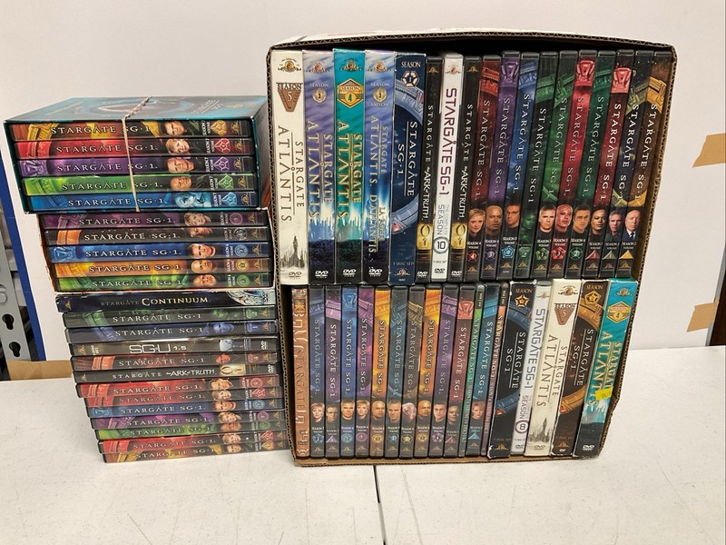 Stargate Series DVD Lot Of 60: SG-1, Atlantis, Continuum, Ark Of Truth
