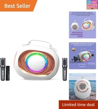 Karaoke Machine, Bluetooth Speaker with Dual Visualized Passive Radiators, wi...