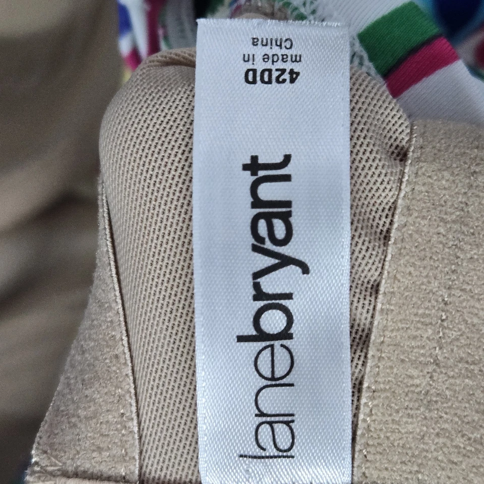 Lane Bryant Women Swimwear 42DD Blue Paisley Tankini Longline Underwired Top - Image 3 of 4