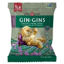 GIN GINS Original Ginger Chews   Natural Fresh Ginger Candy by The Ginger People
