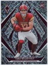 2024 Panini Phoenix Lazer Luke McCaffrey Rookie Parallel Card RC #218 Commanders. rookie card picture