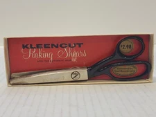 Kleencut Metal Pinking Shears Vintage Fabric Scissors Heavy Duty Sewing Tool USA