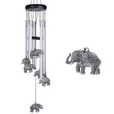 Outdoor Elephant Wind Chimes Indoor Decor - Pure Hand-Made Mobile Romantic Wi...
