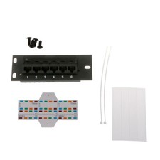 6-Port CAT5e Unshielded Patch Panel Rackmount 6 x Gigabit RJ-45 Ethernet Ports