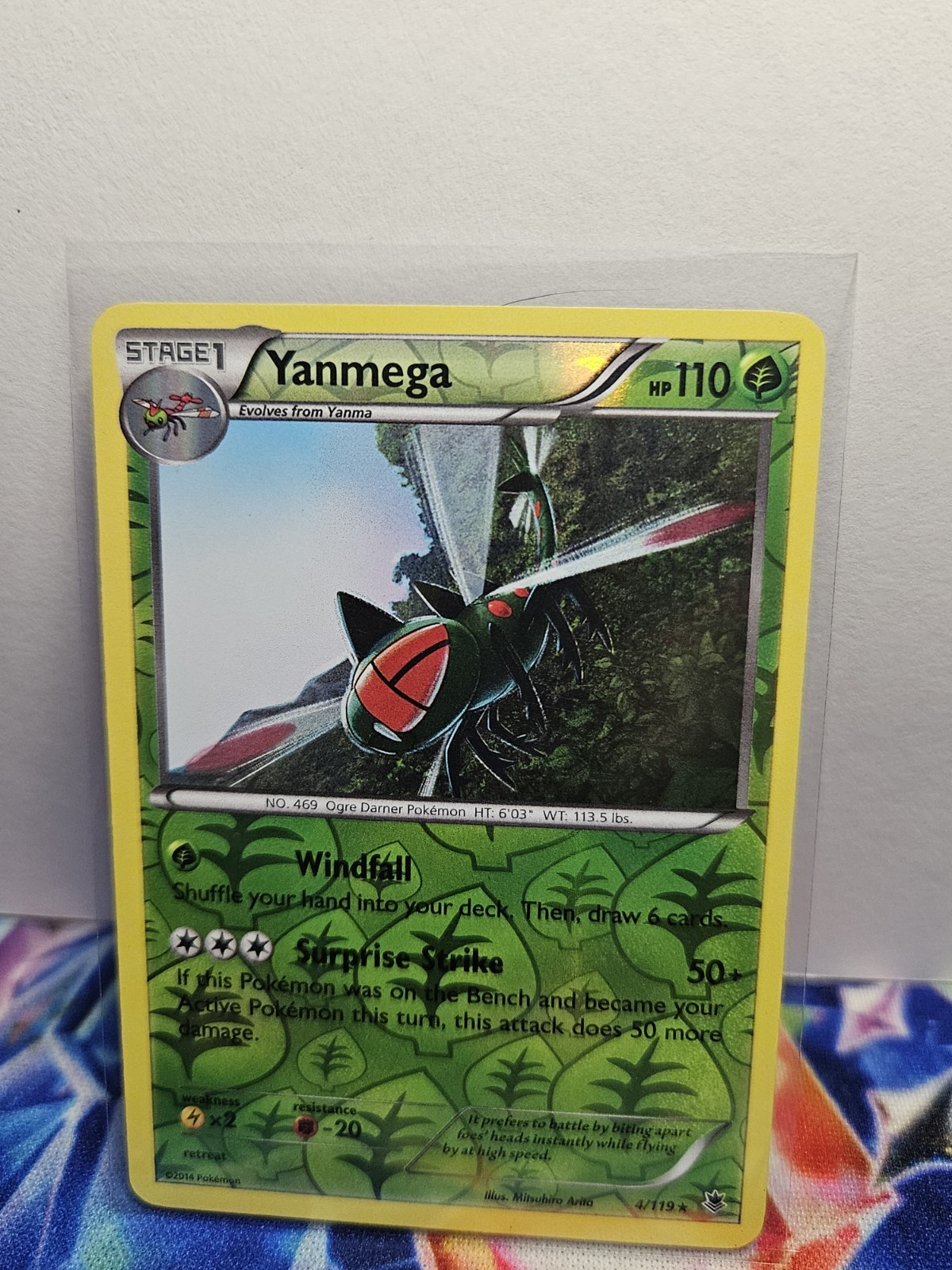 Pokemon YANMEGA 4/119 - XY Phantom Forces RARE Rev Holo NM