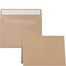 Blank Cards and Envelopes 4x6, 50 Pack Brown Blank Folded Greeting Cards and ...