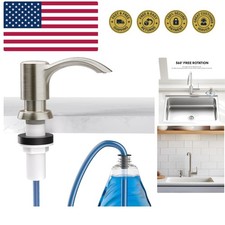 Built-in Kitchen Sink Soap Dispenser with Extension Tube Kit - Brushed Nickel...