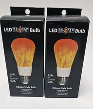 Set of 2 New LED Flame Bulbs - 1.2 w Edison Style