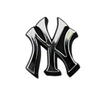 New York Yankees Silver Chrome Auto Emblem [NEW] MLB Car Truck Decal Sticker