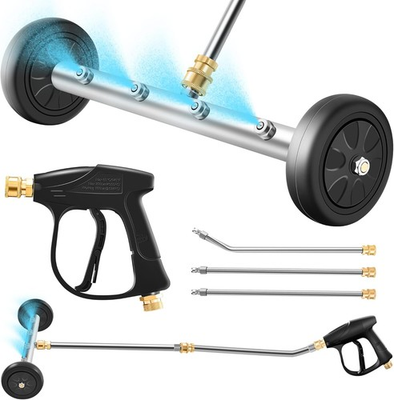 #ad Pressure Washer Undercarriage Attachment w 4200PSI Water Broom amp;Extension Wands $49.99