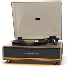 Vinyl Record Player Built in Hifi Stereo Speakers BT Wireless Input Belt Drive I