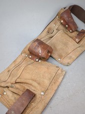 Carpenter Tool Belt Ohio Forge 132-268 Work Rig Suede Leather Pouches