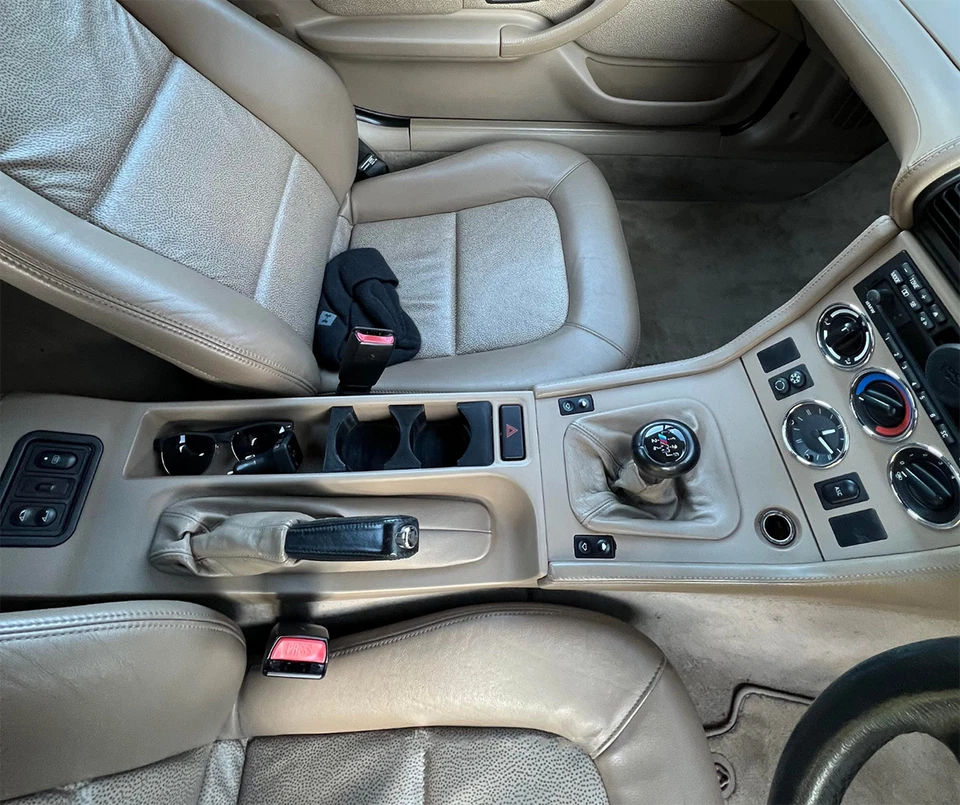 Consola central extraíble estacionamiento freno de mano soporte doble taza para BMW Z3 (E36|7) Foto 2 de 4