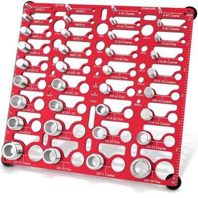 55 - Nut and Bolt Thread Checker- 20 Standard & 16 Metric & 19 Drill Gauges