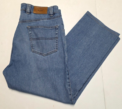 ST. CROIX Distressed Cotton Stretch Denim Jeans Men's 32x26 Light Blue USA MADE