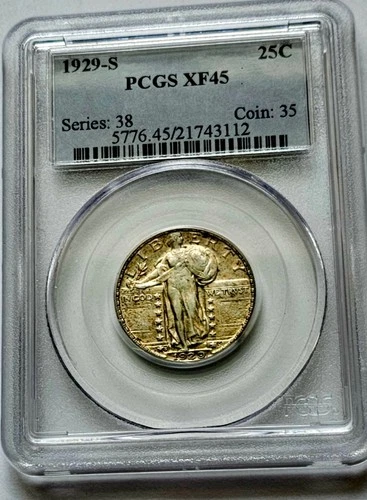 1929-S 25C Standing Liberty Quarter PCGS Genuine XF-45+