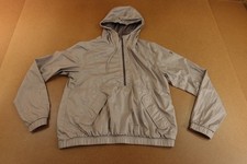 Under Armour Womens Size Medium Loose Gray 1/2 Zip Hooded Windbreaker Jacket