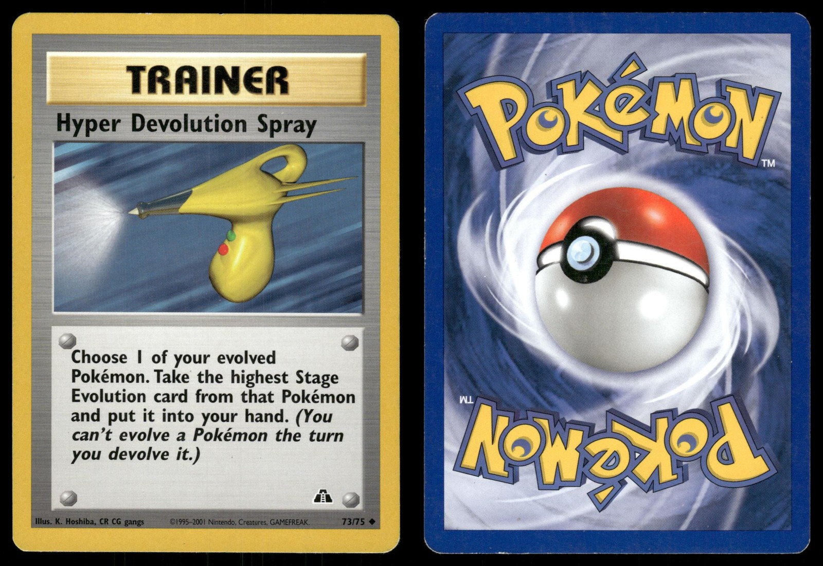 Hyper Devolution Spray 73 HEAVILY PLAYED Neo Discovery 75 Pokemon