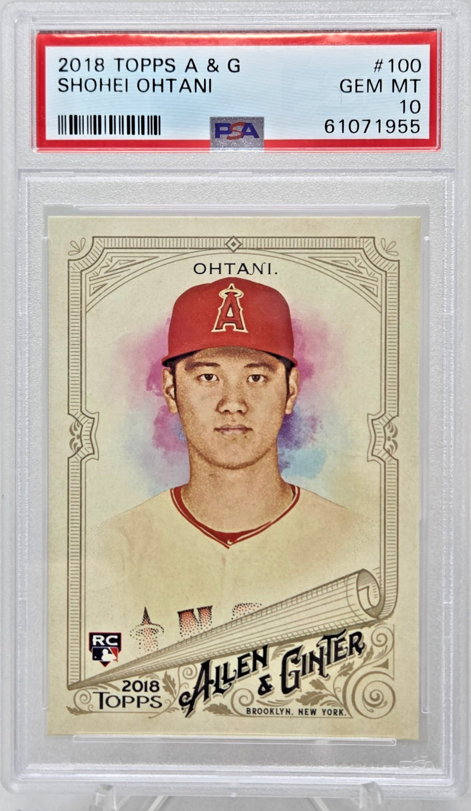 2018 Topps Allen & Ginter ~ SHOHEI OHTANI Rookie RC Card PSA 10 GEM MINT view 1