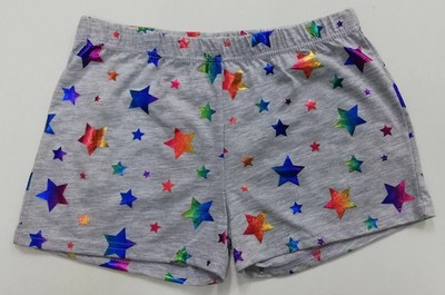 Ex Chain Store Mädchen Qualität grau Jersey Baumwolle Sterne Shorts UK Größen 4-11 Jahre