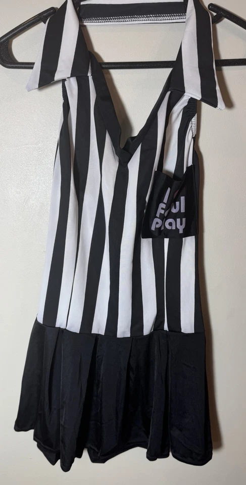 Sexy Disfraz de Árbitro Deportivo Fútbol Foul Play Elegante Halloween Adulto Foto 3 de 4