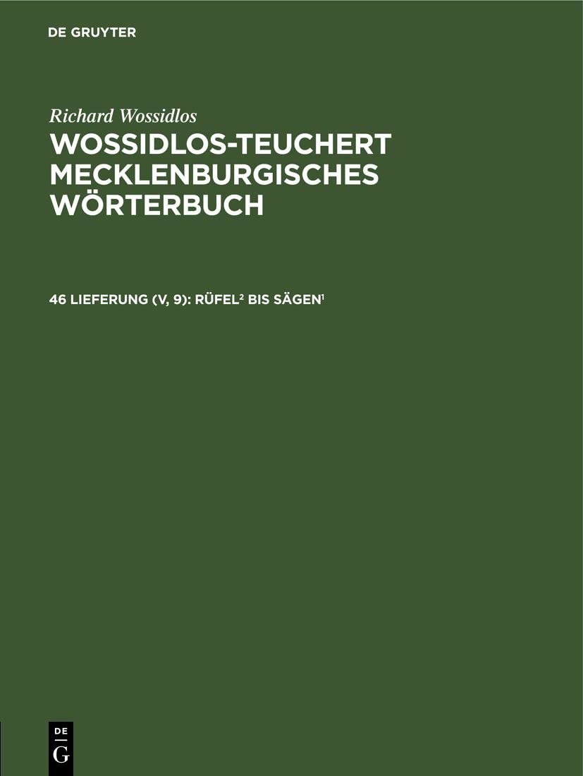 Rüfel2 Bis Sägen1 (Hardback)