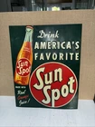 New ListingVintage 1940s Sun Spot drink beverage metal tin sign reproduction metal wall Art