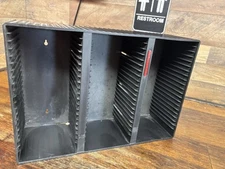 Laserline 60CD Storage Rack Wall Mount Case Holder Black Hard Plastic CD60