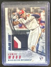 2025 Topps Update James Wood Major League Material RC Patch Black #/10 Nationals