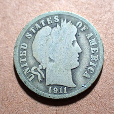 1911-D Barber Dime  Good