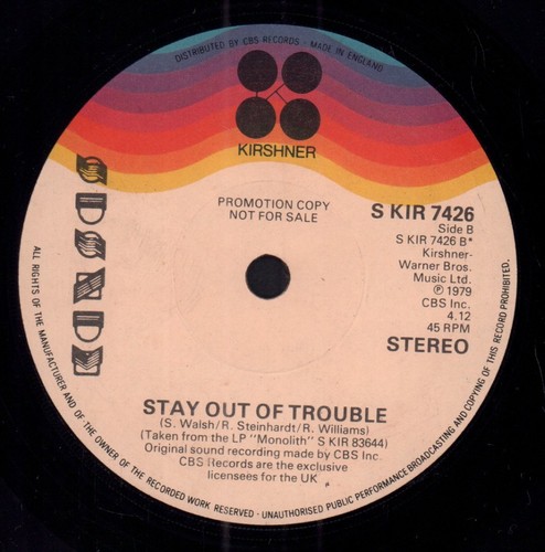 Kansas People Of The Southwind 7" Vinilo UK Kirshner 1979 Promo SKIR7426 - Imagen 2 de 2